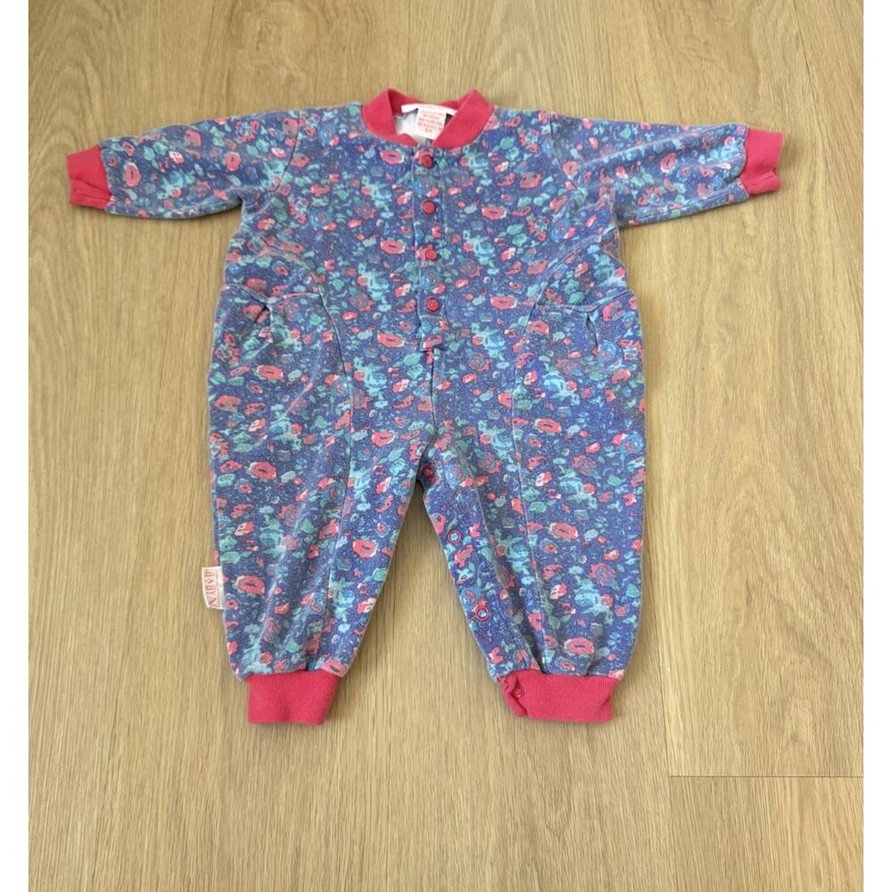 Nordstrom baby Girl Vintage 9 Month Floral Jumpsuit